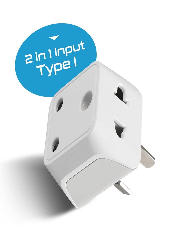 Ceptics India to Australia Plug Converter - 2 in 1 China, New Zealand Adapter - Type I - CE Certified - RoHS Compliant - White - 1 Pack - Lifetime Limited Warranty - Image 2